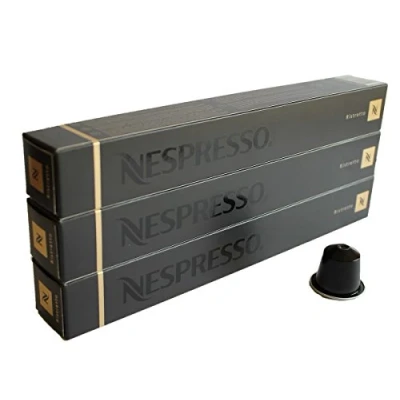 Imagen de Nespresso Cápsulas negras Ristretto, originales Nestlé, para café expreso, 30 unidades