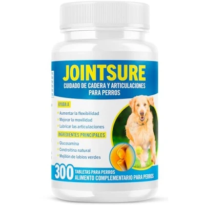 Imagen de JOINTSURE condroprotector Perros I con Gran concentración de mejillon Labios Verdes, glucosamina y condroitina Natural suplemento antiinflamatorio para articulaciones 300 Comprimidos