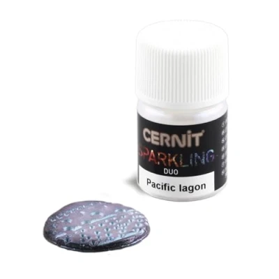 Imagen de CERNIT CE6130002005C Polvo coloreado efecto iridiscencia Pacific Lagoon Se puede mezclar Bote de 2 g