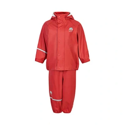Imagen de CeLaVi Basic Rainwear Set Solid PU Chaqueta para Lluvia, Baked Apple, 10 Jahre Unisex Adulto