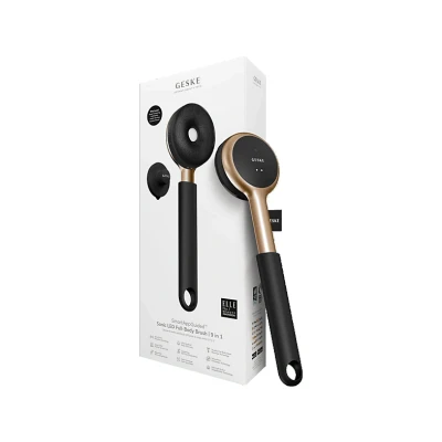 Imagen de Exfoliante facial Geske Sonic LED Full Body Brush &amp; Intensive Exfoliator 9 in 1, Negro
