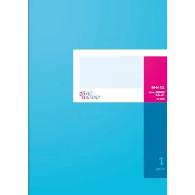 Imagen de Konig &amp; Ebhardt 8614411 610K40 Libreta con 1 columna (A4, 40 hojas) color azul