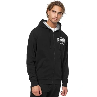Imagen de Lonsdale LINTMILL Sudadera con capucha para hombre, negro/blanco/gris, XXXL
