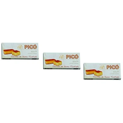 Imagen de Picó Pack incluye 3 Turron de Yema Tostada blando Calidad Suprema 200gr (Sin Gluten)