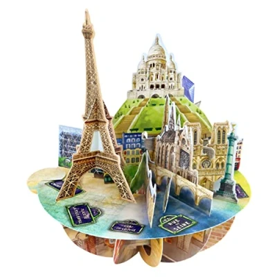 Imagen de SANTORO Pirueta, Tarjeta De Felicitación Emergente 3D París Para Él, Ella, Gracias, Destino La Torre Eiffel Cumpleaños
