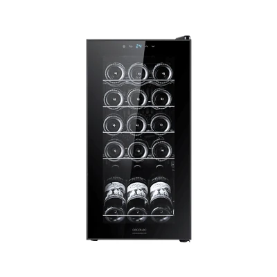 Imagen de Vinoteca Cecotec Bolero GrandSommelier 1550 Black Compressor, Regula la temperatura entre 5 y 18 ºC, 15 botellas,