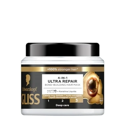 Imagen de Schwarzkopf Gliss Mascarilla Ultimate Repair, 400 ml, para cabello muy dañado, Gama ultra reparación