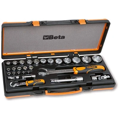 Imagen de Beta 902A/C22 Surtido de 22 llaves vaso hexagonales y 6 accesorios en caja metal