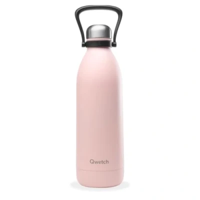 Imagen de Qwetch Botella isotérmica grande (1,5 L, 48 horas frías y 16 calientes, impermeables, sin BPA, con asa de transporte, termo térmico para picnic, camping, familia