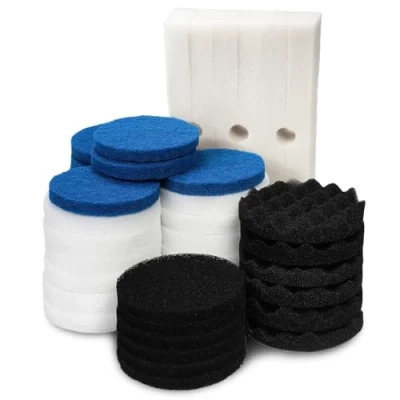Imagen de LTWHOME Juego de filtros espuma, finos, filtro carbono, bio espuma y almohadillas pulido para el Fluval FX4/FX5/FX6 (paquete 42)