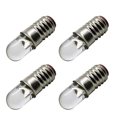 Imagen de Ruiandsion Bombilla LED E5 de 6 V E5.5 con base rosca para luces tren modle (paquete 4)