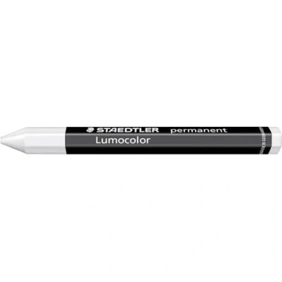 Imagen de Staedtler Lumocolor permanent omnigraph 236 0. Ceras permanentes de colores. Caja con 12 crayones color blanco.