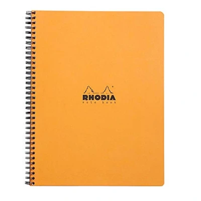 Imagen de RHODIA 19300C Cahier à Spirale (Reliure Intégrale) Notebook Noir ou Orange A4+ Petits Carreaux 160 pages Détachables Papier Clairefontaine 80 g/m² Couverture Souple et Résistante Classic