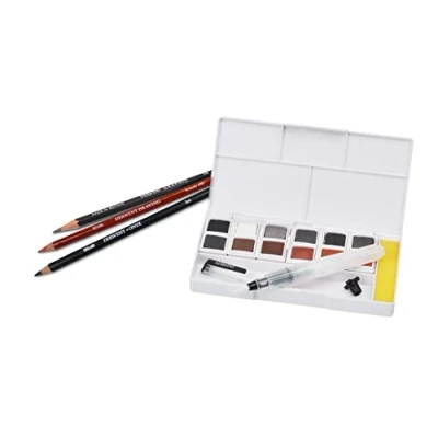 Imagen de Derwent Juego de Colores para Sombrear y Crear Tonos, 16, Naturales Gama Inktense, Graphitint, Lápices Carboncillo Tintado, Calidad Profesional, 2305903