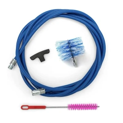 Imagen de BARETTO Kit de Limpieza Estufas Pellets, Extensión 3 metros para la Pellets con Curva 90, Cepillo Estándar Nylon 80 mm, Multiusos y Mango