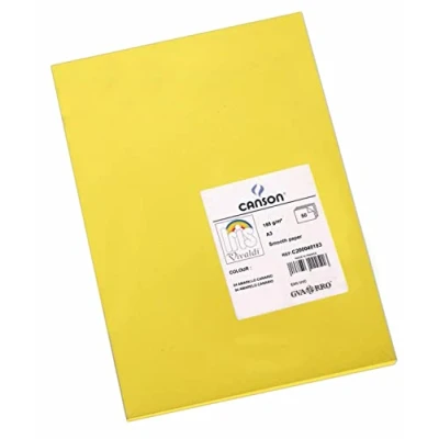 Imagen de Canson Cartulina guarro din a3 amarillo 185 gr paquete 50 hojas