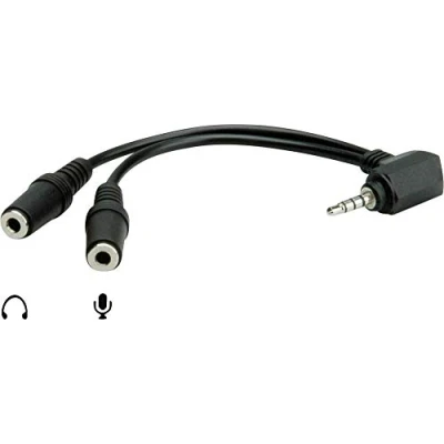 Imagen de Roline 4 Conductor 3.5 Mm Stereo Plug (speaker+microphone) 15 Cm Cables De Audio Y Video