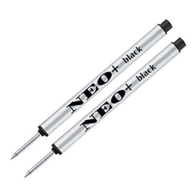 Imagen de NEO+ Recambios para bolígrafo rollerball Juego de 2 en tinta negra