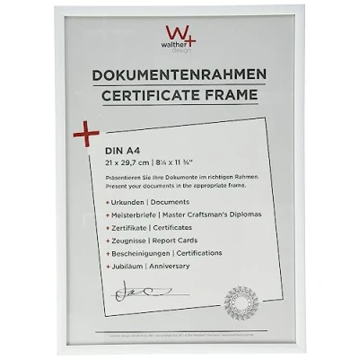 Imagen de walther design KV130W New Lifestyle marco de fotos plástico, 21x29,7 cm DIN A4, blanco