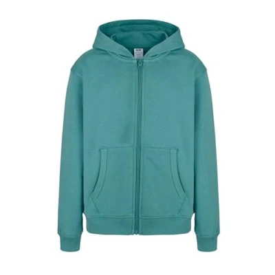 Imagen de Mukua Byron Kids, Sudadera niños con cremallera y capucha, color Teal, Talla 9/11