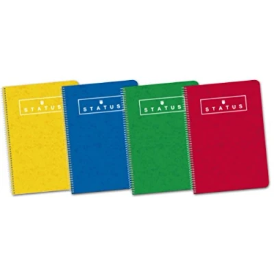 Imagen de Enri Pack de 5 cuadernos espiral STATUS, tapa dura, Fº, surtido colores