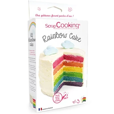 Imagen de ScrapCooking Kit Rainbow Cake Set de Pastel Arcoíris con Colorantes Alimentarios : Rojo, Amarillos, azul y verde Receta Cumpleaños 3969