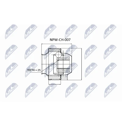 Imagen de NTY NPW CH 007 Junta Homocinética Eje trasero, trasero izquierda, derecha JEEP: GRAND Cherokee 2, III