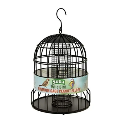 Imagen de Supa Alimentador de Cacahuete Premium con Jaula pájaros Silvestres, disuade Las Ardillas y Aves más Grandes, como Palomas