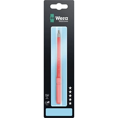 Imagen de Wera 05033636001 Varillas de destornillador aisladas, Kraftform Kompakt VDE 3067 i TORX SB, acero inoxidable, TX 30 x 154 mm