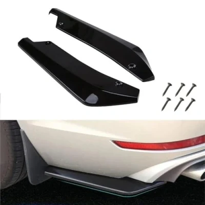 Imagen de ZCZMAD Coche Esquina de alerón Trasero Trasera Labios para BMW 3er 318d E90 330i 335i 328i 335d E90, Separador Aleta Parachoques Difusor,A Black