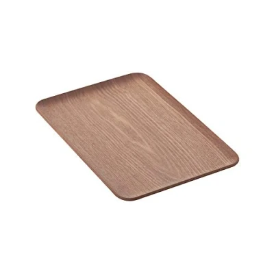 Imagen de Point Virgule Bandeja rectangular decorativa para cocina, color nogal, 33 x 23 cm
