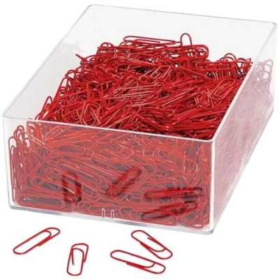 Imagen de Wedo 901244602 Pack de 1000 clips 27 mm, rojo