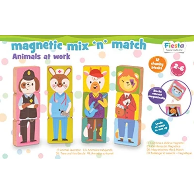 Imagen de Fiesta Mix and match magnetic animals, Multicolor (T2926) , color/modelo surtido