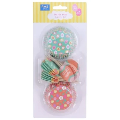 Imagen de PME Pascua Set de 48 Cápsulas para cupcakes y Toppers Huevos