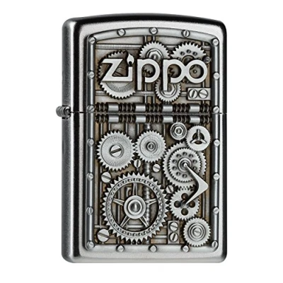 Imagen de Zippo Gear Wheels Mechero, Metal, Satin Chrome, 3.5x1x5.5 cm