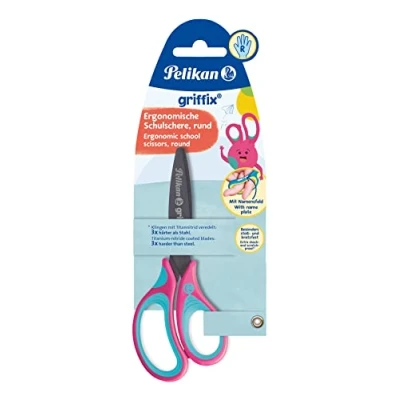 Imagen de Pelikan 819121 griffix Tijeras escolares redondas para diestros, LovelyPink, 1 unidad (1 unidad)