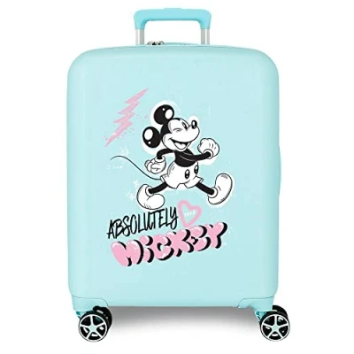 Imagen de Disney Mickey Friendly Maleta de cabina Turquesa 40x55x20 cms Rígida ABS Cierre TSA integrado 38