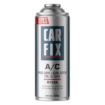 Imagen de gas refrigerante r134a para coche, kit recarga r134a, carga aire acondicionado coche 1 lata de 5en1 235 g