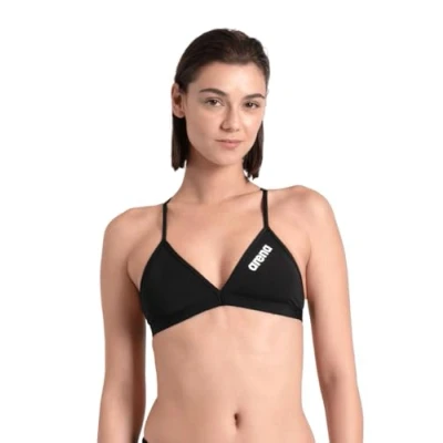Imagen de arena Performance Team Solid Top Bikini, Bañador Deportivo de Mujer para Piscina, Secado Rápido en Tejido MaxFit Eco, Resistencia al Cloro y Salitre, Protección UV UPF 50+