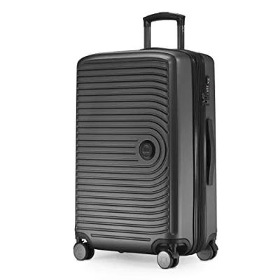 Imagen de HAUPTSTADTKOFFER Mitte Maleta Rígida Mediana, TSA, 4 Ruedas, Equipaje Facturable con Ampliación de Volumen 8 cm, 68 88 L, Grafitos