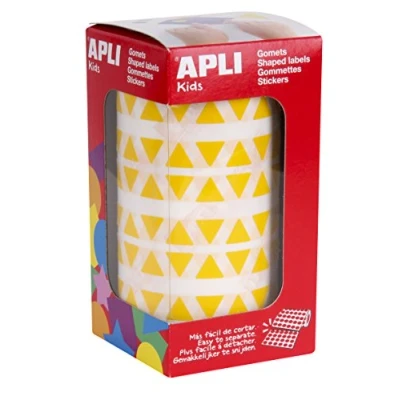 Imagen de APLI Kids 4863 Rollo de gomets triangulares 10,5 mm, color amarillo