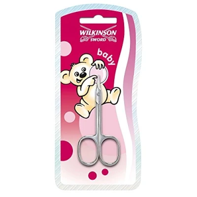 Imagen de Wilkinson Sword Tijeras Uñas Bebé, Recién Nacido y Niños Pequeños, Cortauñas de Acero Inoxidable con Hojas Curvas Punta Redondeada