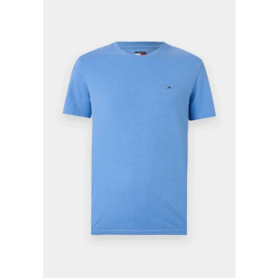 Imagen de Tommy Jeans TJM Xslim Jaspe Htr tee Ext Dm0dm20363 S/S T Shirt, Blue (Copenhagen Htr), 4XL Hombre