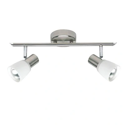 Imagen de BRILLIANT lámpara Luca spot tubo hierro 2 hojas/cromo/blanco 2x R50, E14, 40W, adecuado para lámparas reflectoras (no incluidas) Escala a ++ E Cabezas giratorias