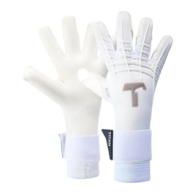 Imagen de T1TAN White Beast 3.0 Guantes de Portero sin protección para los Dedos fútbol porteros Talla 7