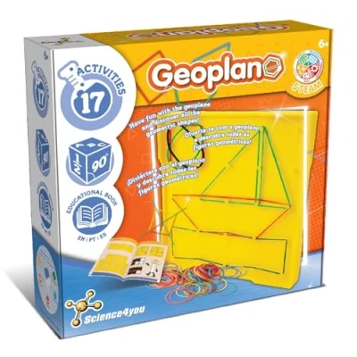 Imagen de Science4you Geoplano para Niños +6 años 17 Actividades Cientificas: Aprende Formas Geométricas y Juegos Matematicos, Rompecabezas Colorido, Creativas, Juego Educativo 6+