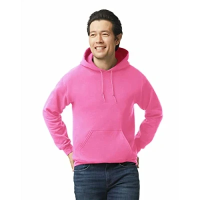 Imagen de Gildan Fleece Hooded Sweatshirt, Style G18500 Sudadera con Capucha, Rosa (Safety Pink), S para Hombre