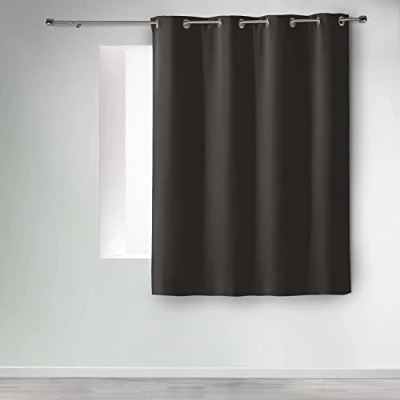 Imagen de douceur d&#039;Intérieur Cortina con ojales (poliéster, 135 x 180 cm, cerámica, gris oscuro, cm
