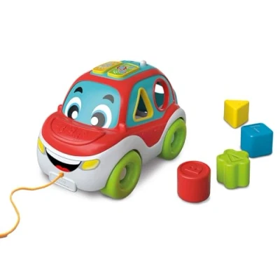 Imagen de Clementoni Coches de Colores 3 en 1 Juego Entrenar, Centro Actividades educativas parlantes e inserción Formas, máquina remolcable, niños a Partir 9 Meses, Italiano, 17774