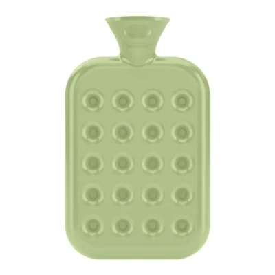 Imagen de Fashy Bolsa de agua caliente con diseño panal, 1,2 L, color verde